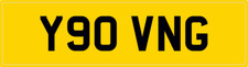 YOUNG OLD STYLE CAR REG NUMBER PLATE Y90 VNG ALL DVLA FEES PAID / YOUNGY YOUNGS