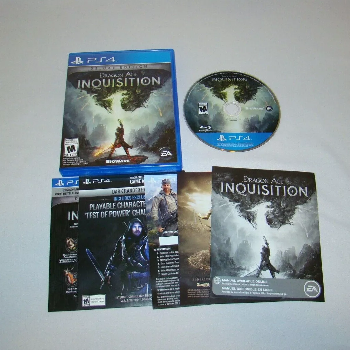 PlayStation 4 PS4 Dragon Age Inquisition Deluxe Edition game w case