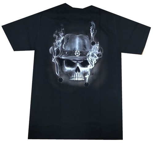 T-Shirt Herren Damen Totenkopf schwarz Baumwolle Biker Gothik tshirt Gr.M,L,XL - Bild 30 von 65