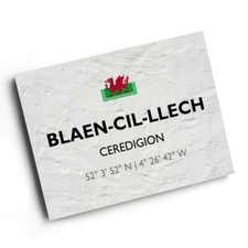 A4 PRINT - Blaen-Cil-Llech, Ceredigion, Wales - Lat/Long SN3243