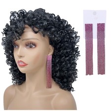 Rosa Sfumati Orecchini in Cristallo di Strass Lunghi 13cm Pendenti da Donna