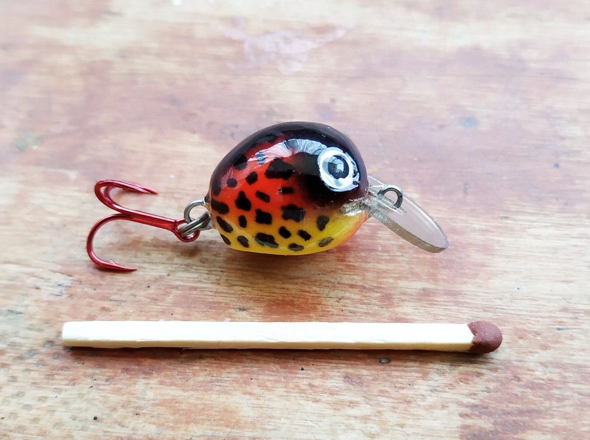 CUSTOM HAND MADE WOODEN ULTRA LIGHT MICRO LURE - 1,5 CM - 0.6 INCH
