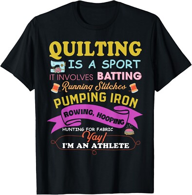 Quilting Is A Sport Funny Quilt Sayings Sewer Quilter Gift Unisex T-Shirt