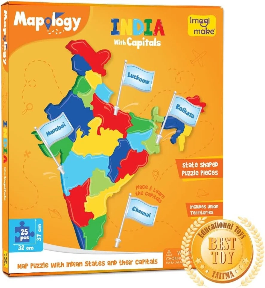 Learning Made Fun with Mapology головоломка с картой Индии - идеальный подарок для детей 5-9 - Изображение 3 из 4