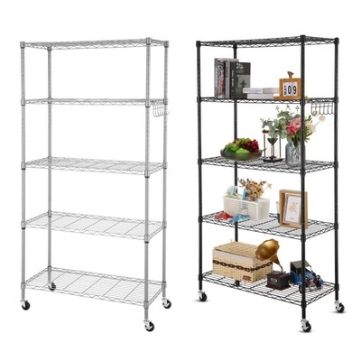Metal Storage Rack Shelving 5/6 Tier Kitchen Office Garage Bathroom Wire Shelf