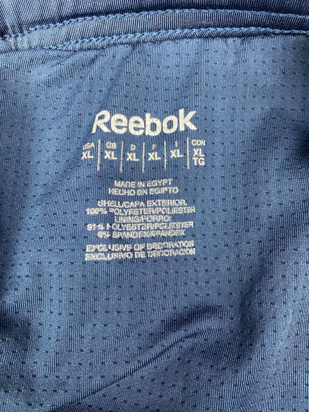 Mens XL Reebok Shorts with Liner Navy Blue Pockets Drawstring Elastic Waist thumbnail 4