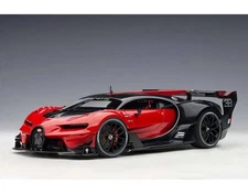 1/18 Autoart Bugatti Vision Gran Turismo Red / Black Carbon Finished Product