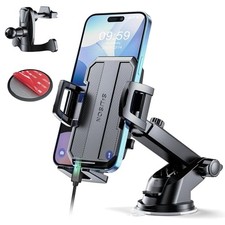 Upgraded 3-in-1 Car Phone Holder Mount Powerful Suction Phone Mount for Car