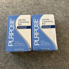 2 Purpose Gentle Cleansing Face Bar Soap Oil-Free Hypoallergenic 6 3 OZ