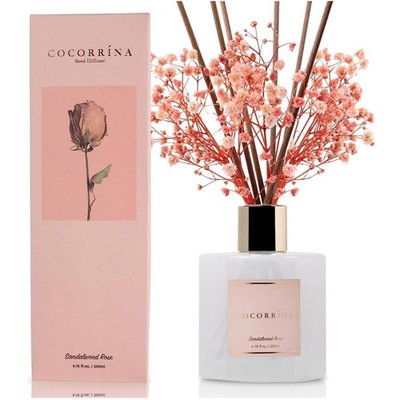 Raumduft Reed Diffuser 200ml Sandelholz Rose, langanhaltend, ätherisches Öl