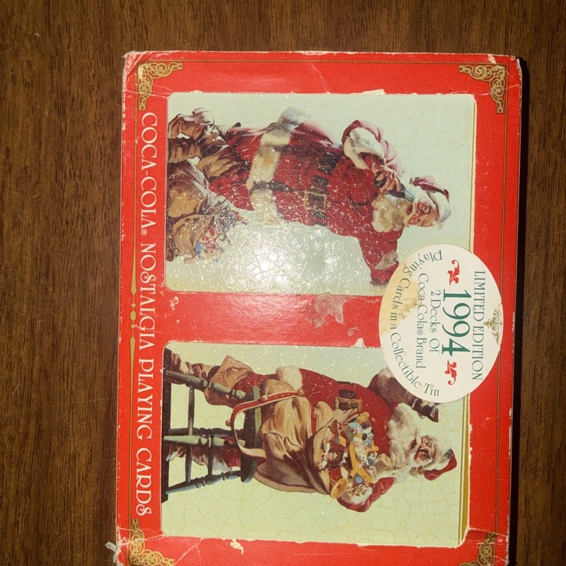 BRAND NEW UNOPENED Coca Cola Nostalgia Playing Cards 1994 Limited Edition Tin