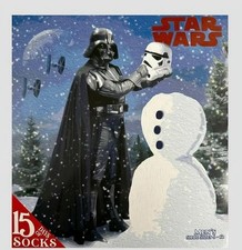 NEW Star Wars 15 Days of Socks Advent Calendar Christmas Size 6-12 Crew Low Cut