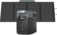 Solar Generator DELTA 2 Max 2048Wh with 400W Solar Panel, LFP Battery Portable P