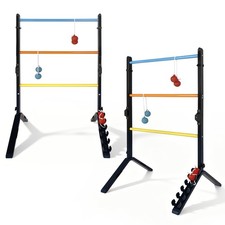 2 Pack Steel Ladder Toss Game Set Ball Rack 6 Bolas Ladder Toss Scorekeeper