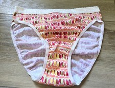 Vintage Victoria's Secret Signature Waistband 100 Cotton Hi-Leg Brief Panties S