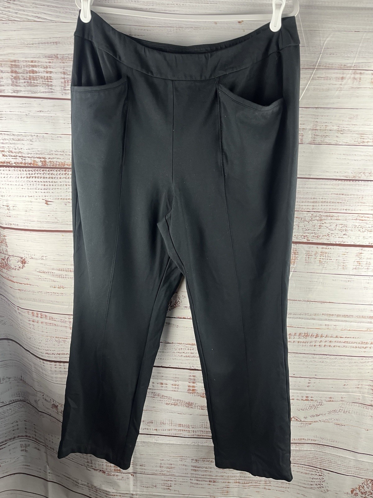 Cato Womens Black Ankle Pants Plus 18/20W Hi-rise Business Dressy Casual EUC