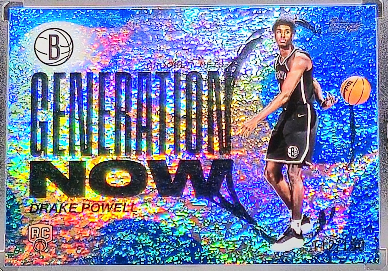 Drake Powell 2025-26 Topps Generation Now #GN-22 Blue Holofoil /150 (RC)