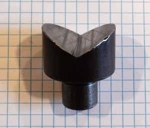 Wilson Rockwell Hardness Tester OEM V-Anvil Block, 1-1/2" dia with 3/4" Stem