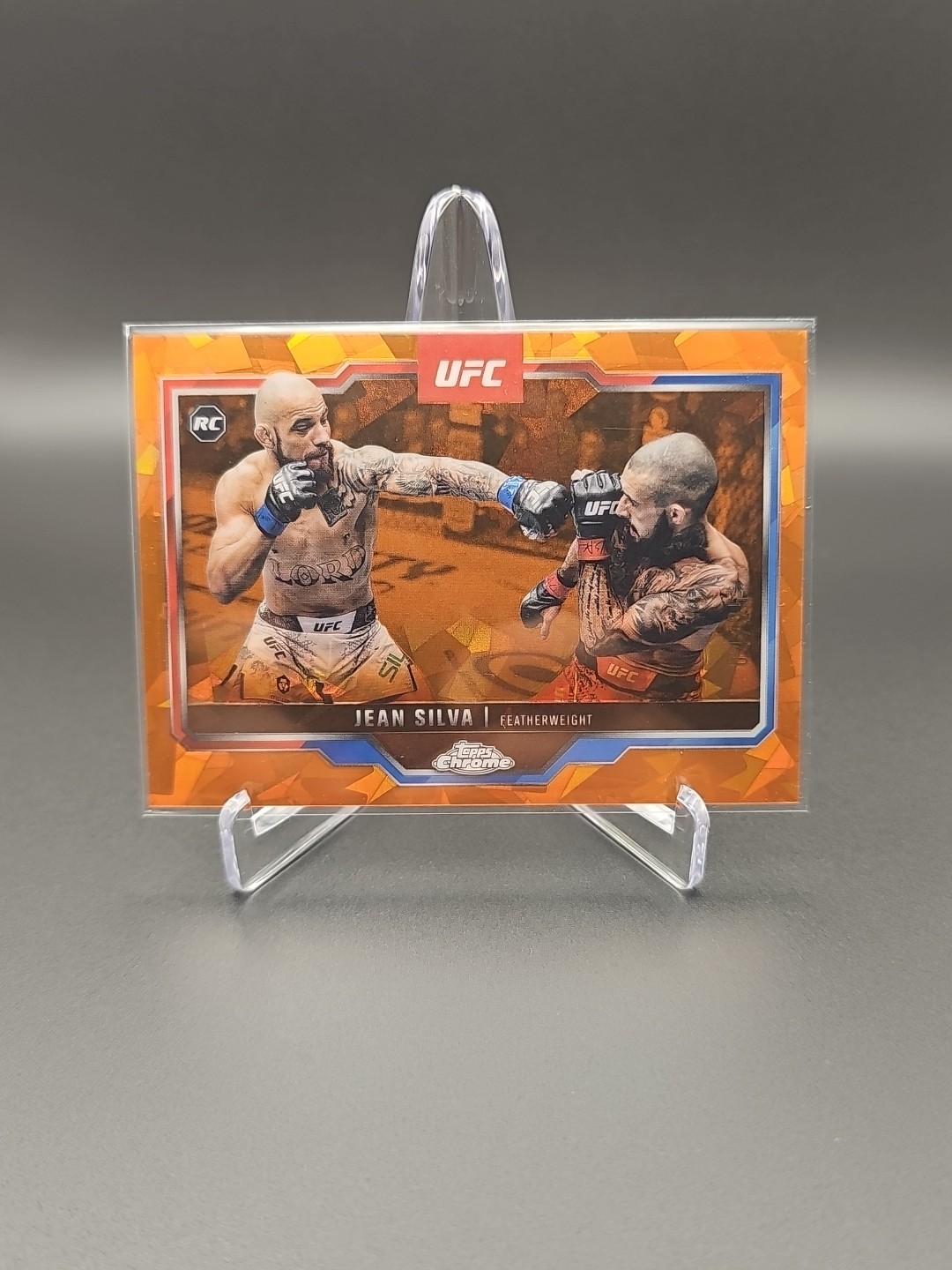 2025 Topps Chrome UFC - Jean Silva #56 Orange Refractor /25 (RC)