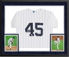 Gerrit Cole New York Yankees SM Deluxe Framed Signed White Nike Authentic Jersey