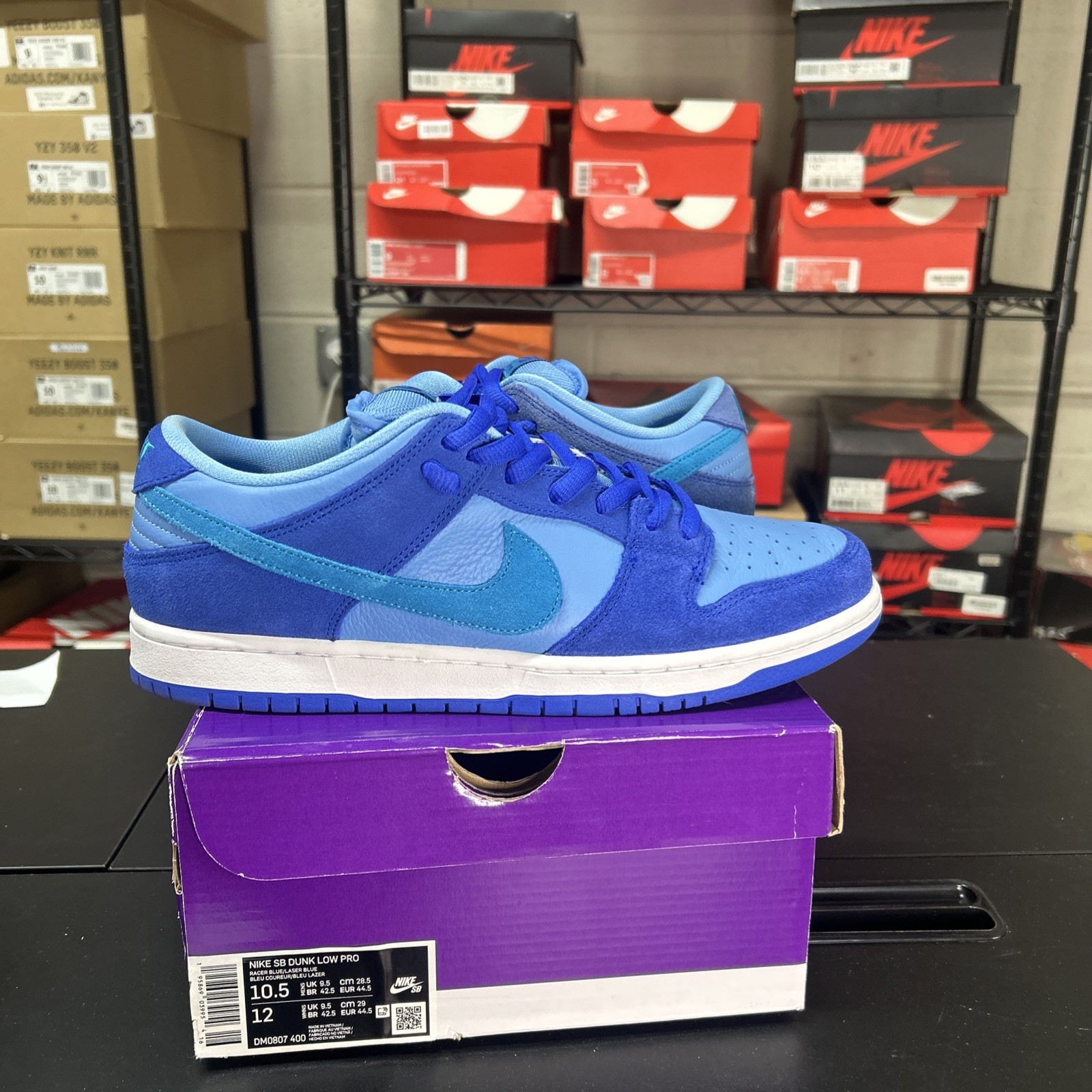 Size 10.5 - Nike Dunk Low Pro SB Fruity Pack - Blue Raspberry