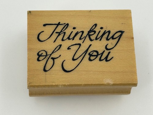 Art Impressions Thinking of You Wood Mounted Rubber Stamp Sentiment