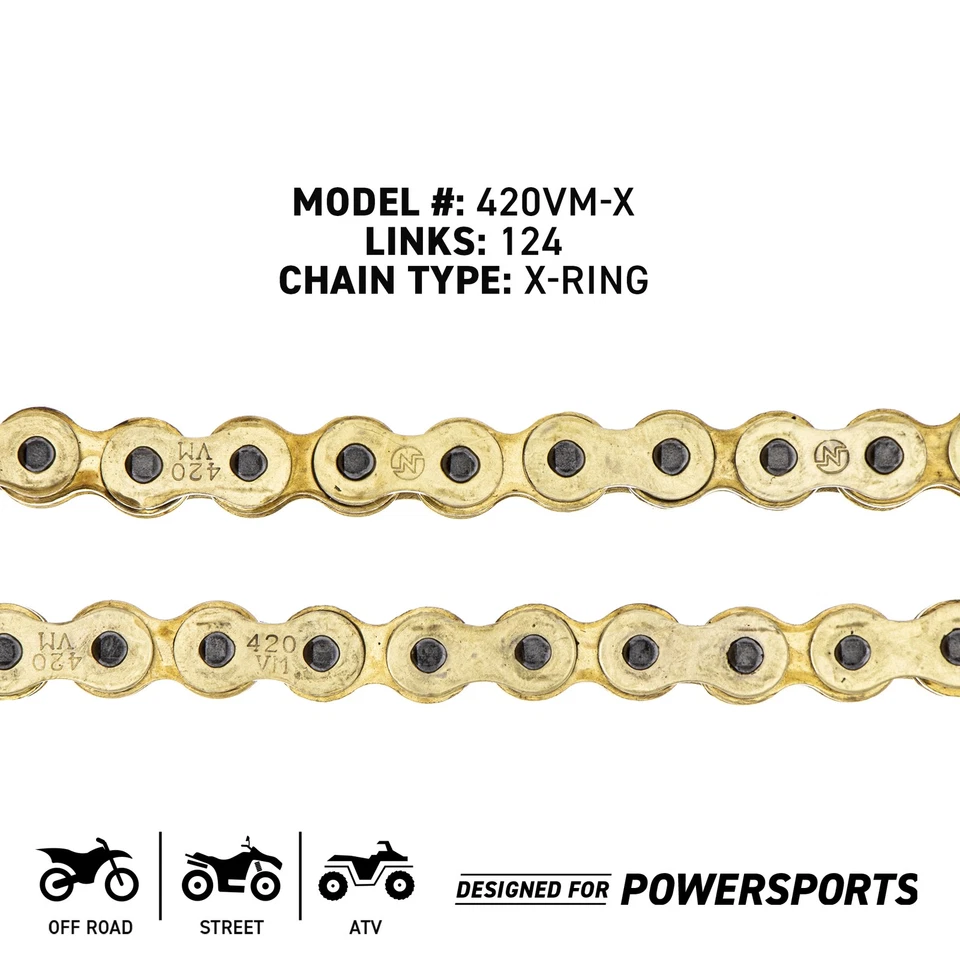 NICHE Sprocket Chain Set for Kawasaki Z125 Pro 14/30 Tooth 420 Front Rear Kit - Изображение 2 из 4