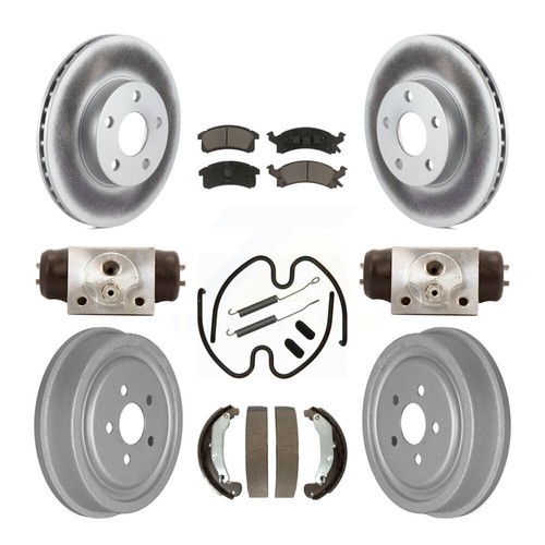 Front Rear Coated Brake Rotors Ceramic Pad Drum Kit (9Pc) For Chevrolet Cavalier - Picture 3 of 5