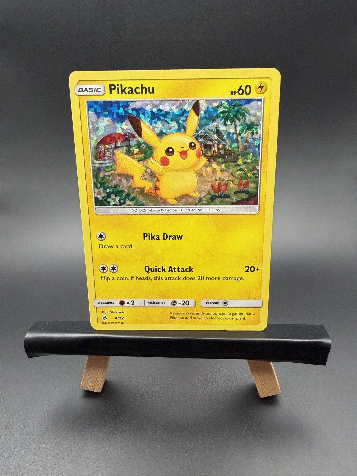 McDonald's Pikachu Holo Card 4/12 2018 Promo Sparkle Pokemon TCG MP