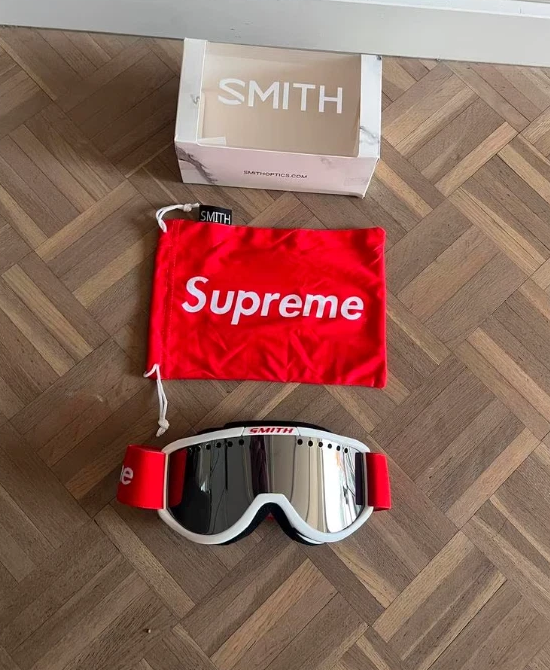 Supreme x Smith White Ski Snowboard Goggles FW15 Motocross ATV