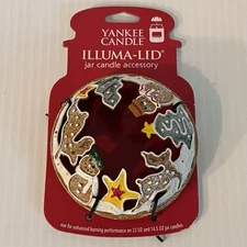 Yankee Candle Illuma-Lid Jar Candle Topper – Christmas Trees, Snowmen Deer NEW