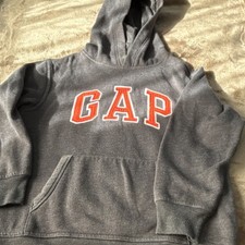 Gap Boys Gray Fleece Pullover Hoodie Long Sleeve Size L