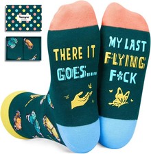 Funny Novelty Socks Crazy Bird Butterfly Socks for Women Men Gift