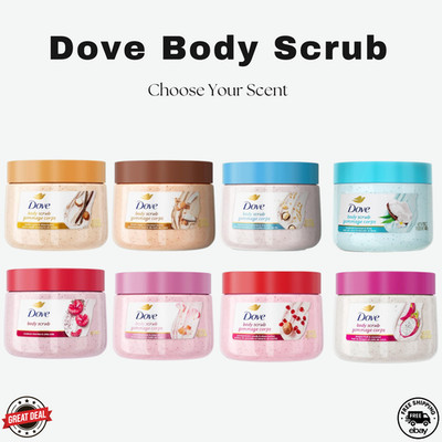 Dove Body Scrub 15 oz | Exfoliating & Moisturizing | Choose Your Scent