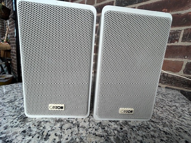 Two Vtg. Canton speakers Plus S white. Made in Germany | eBay