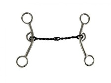 Showman Stainless Steel Junior Cow Horse Bit w/ 5" Twisted Sweet Iron Mouth