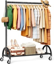 Heavy Duty Clothing Racks for Hanging Clothes Heavy Duty Clothes Rack Rolling...