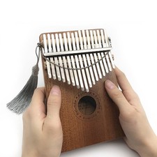 Kalimba Tremolo Chain Hand Percussion Music Instrument Silver Solid Alloy