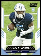 2021 Score Dazz Newsome Rookie North Carolina Tar Heels #370