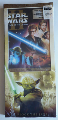 SEALED, DVD BRAND NEW, STAR WARS. ATTACK OF THE CLONES DVD IN RARE