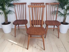 Mid Century Ercol 608 Windsor Dining Chairs x 4 Utility Vintage Restored 1960's