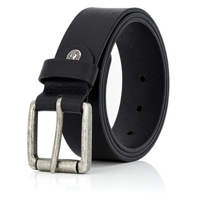 LINDENMANN Leder-Gürtel Herren 40 mm breit, Gürtel Herren Vollrindleder schwarz