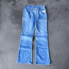 Vintage 70s Lee Denim Jeans Hippie Flared Light Wash Mens 30 x 30