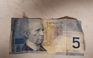 Canada 1996 $5 Polymer Banknote Serial A0A2161493 + Mixed Coins Lot