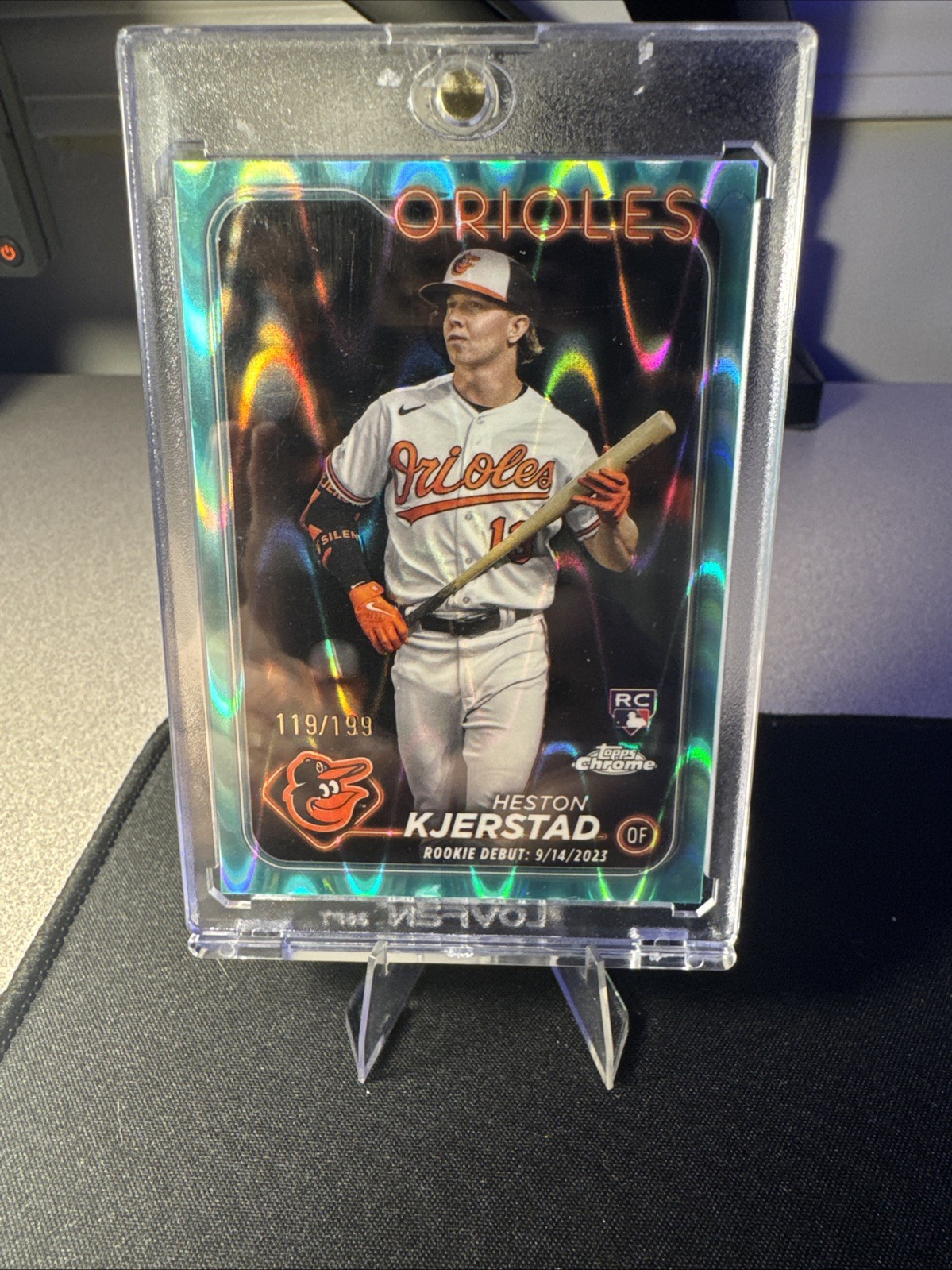 2024 Topps Chrome - Heston Kjerstad #142 Aqua Lava Refractor /199 (RC)