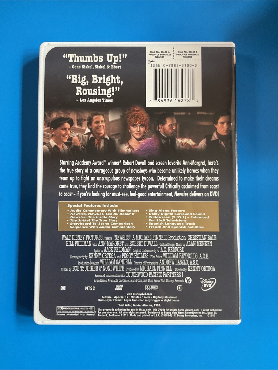 Newsies (DVD, 1992) 786936162783| eBay