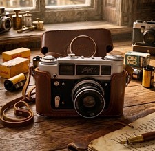 RARE FED 4 Soviet 35mm Film Camera Industar-61 L/D Lens Leather Case USSR Retro