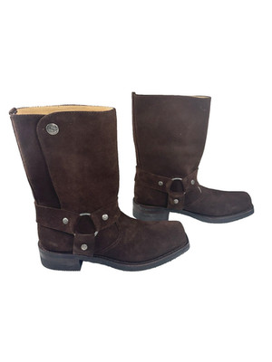 SENDRA Men s suede Leather Western Harness Biker Boots size 9 new
