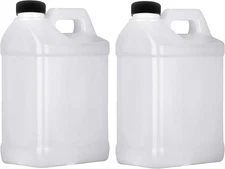 Plastic Jug 1 Gallon, F-Style Storage Containers, HDPE, 2 Pack