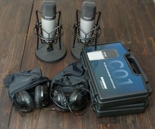 2 Samson CO1 Comdenser Mics With Stands  Pop Filters  2 Skullcandy Hesh 2 Head
